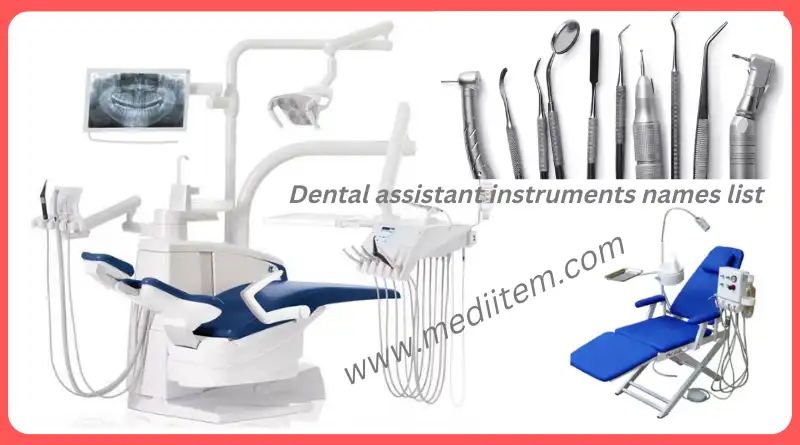 Dental assistant instruments names and pic - for hospital, clinic