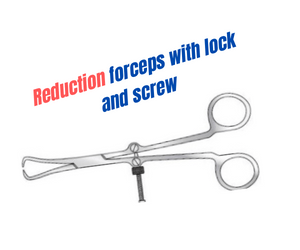  Reduction forceps with lock and screw