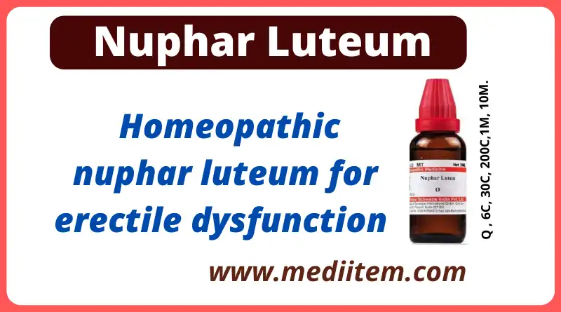 homeopathic nuphar luteum for erectile dysfunction