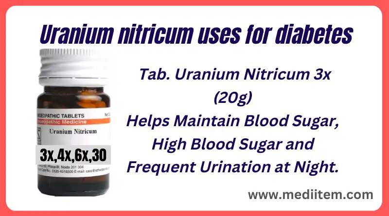 Uranium nitricum uses for diabetes