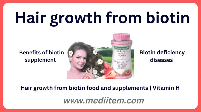 Hair growth from biotin food and supplements | Vitamin H