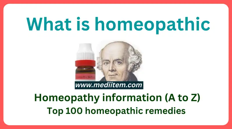 What is homeopathic