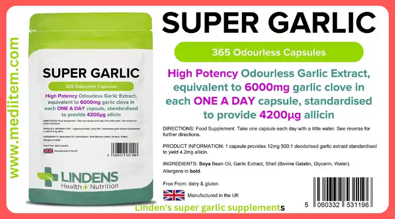 Linden's super garlic supplements