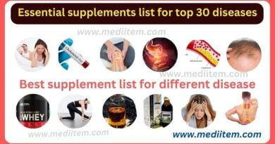 best supplement list for different disease