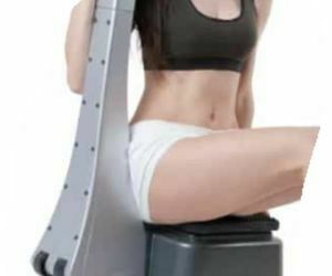 Muscles exercise with vibration machine