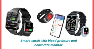 Smart watch with blood pressure and heart rate monitor